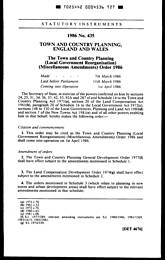 Town and Country Planning (Local Government Reorganisation) (Miscellaneous Amendments) Order 1986