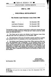 Derelict Land Clearance Areas Order 1980