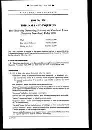 Electricity Generating Stations and Overhead Lines (Inquiries Procedure) Rules 1990