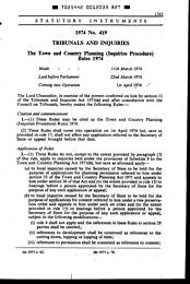 Town and Country Planning (Inquiries Procedure) Rules 1974