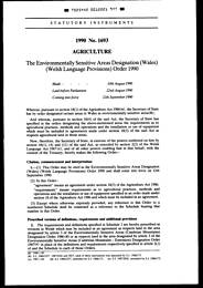 Environmentally Sensitive Areas Designation (Wales) (Welsh Language Provisions) Order 1990