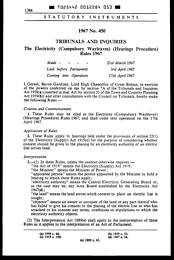 Electricity (Compulsory Wayleaves) (Hearings Procedure) Rules 1967
