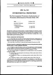 Environmental Protection (Authorisation of Processes) (Determination Periods) Order 1991