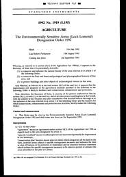 Environmentally Sensitive Areas (Loch Lomond) Designation Order 1992