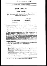 Environmentally Sensitive Areas (Breadalbane) Designation Order 1992