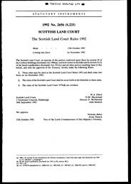Scottish Land Court Rules 1992