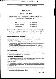 Wildlife and Countryside (Definitive Maps and Statements) Regulations 1993