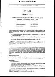 Environmentally Sensitive Areas (North Kent Marshes) Designation Order 1993