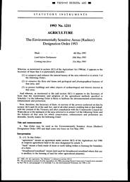 Environmentally Sensitive Areas (Radnor) Designation Order 1993