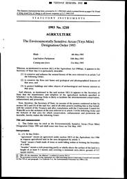 Environmentally Sensitive Areas (Ynys Mon) Designation Order 1993