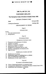 Enterprise Zones (Northern Ireland) Order 1981. (N.I.15)