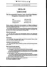 Environmentally Sensitive Areas (North Kent Marshes) Designation (Amendment) Order 1995