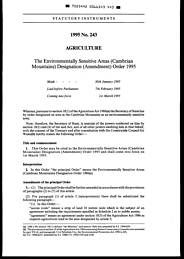Environmentally Sensitive Areas (Cambrian Mountains) Designation (Amendment) Order 1995
