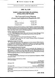 Town and Country Planning (Crown Land Applications) Regulations 1995