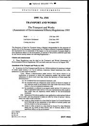 Transport and Works (Assessment of Environmental Effects) Regulations 1995