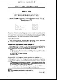 Waste Management Licensing (Amendment No. 2) Regulations 1995