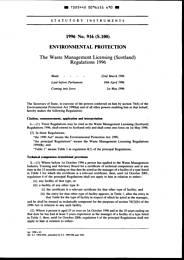 Waste Management Licensing (Scotland) Regulations 1996 (S.100)