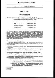 Environmentally Sensitive Areas (England) Designation Orders (Amendment) Regulations 1996