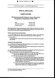 Environmentally Sensitive Areas (Stewartry) Designation (Amendment) Order 1996