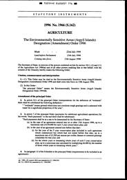 Environmentally Sensitive Areas (Argyll Islands) Designation (Amendment) Order 1996. (S.162)