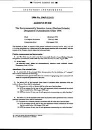 Environmentally Sensitive Areas (Shetland Islands) Designation (Amendment) Order 1996