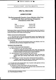 Environmentally Sensitive Areas (Machair of the Uists and Benbecula, Barra and Vatersay) Designation (Amendment) Order 1996