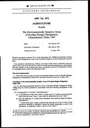 Environmentally Sensitive Areas (Clwydian Range) Designation (Amendment) Order 1997
