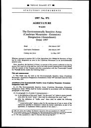 Environmentally Sensitive Areas (Cambrian Mountains - Extension) Designation (Amendment) Order 1997