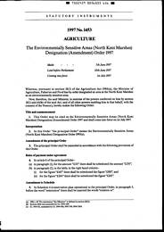 Environmentally Sensitive Areas (North Kent Marshes) Designation (Amendment) Order 1997