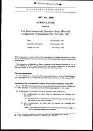 Environmentally Sensitive Areas (Preseli) Designation (Amendment No. 2) Order 1997