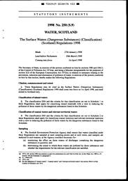 Surface Waters (Dangerous Substances) (Classification) (Scotland) Regulations 1998. (S.9)