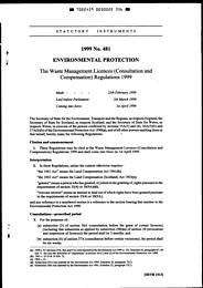 Waste Management Licences (Consultation and Compensation) Regulations 1999