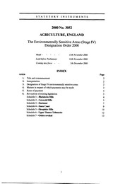 Environmentally Sensitive Areas (Stage IV) Designation Order 2000