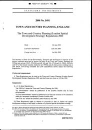 Town and Country Planning (London Spatial Development Strategy) Regulations 2000