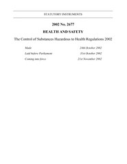 Control of Substances Hazardous to Health Regulations 2002