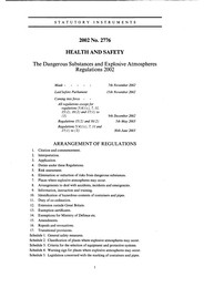 Dangerous Substances and Explosive Atmospheres Regulations 2002