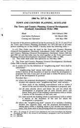 Town and Country Planning (General Development) (Scotland) Amendment Order 1984 (S.20)