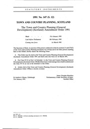 Town and Country Planning (General Development) (Scotland) Amendment Order 1991 (S.12)