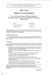 Town and Country Planning Appeals (Determination by Inspectors) (Inquiries Procedure) Rules 1988