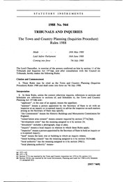 Town and Country Planning Appeals (Inquiries Procedure) Rules 1988