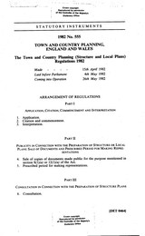Town and Country Planning (Structure and Local Plans) Regulations 1982