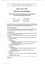 Town and Country Planning (Inquiries Procedure) (Scotland) Amendment Rules 1998. (S.118)