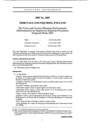 Town and Country Planning (Enforcement) (Determination by Inspectors) (Inquiries Procedure) (England) Rules 2002