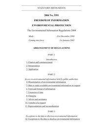 Environmental Information Regulations 2004