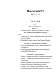 Housing Act 2004 (Includes correction slip issued December 2004)