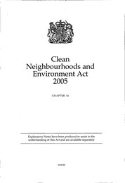 Clean Neighbourhoods and Environment Act 2005