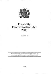 Disability Discrimination Act 2005 (Includes correction slip issued May 2005)