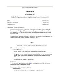 Traffic Signs (Amendment) Regulations and General Directions 2005