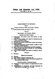 Mines and Quarries Act 1954