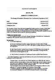 Energy Information (Household Air Conditioners) Regulations 2003
